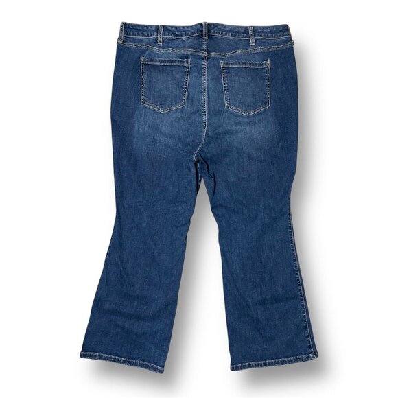 Torrid 22S-26S Trio Fit Slim Bootcut Blue Jeans Stretch High Rise Dark Wash - Picture 4 of 10